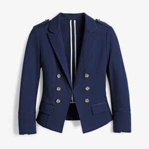 White House Black Market Blue Ponte Trophy Jacket Size 4